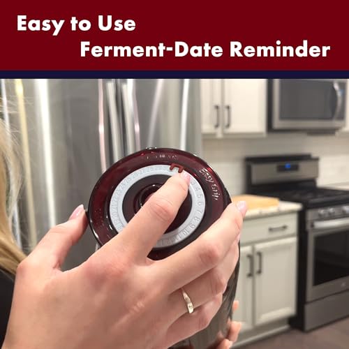 Brillenti Mason Jar Fermentation Kit with Easy Grip Lids & Weights – Food Grade Sauerkraut & Kimchi Starter