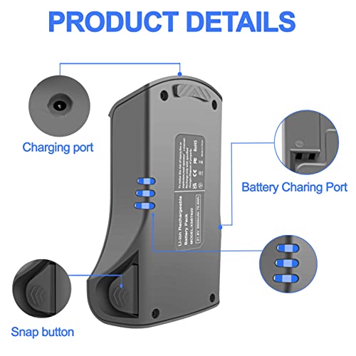 Replacement Battery for Shark Cordless Vacuum PowerPro IZ377H IZ362H 3500mAh