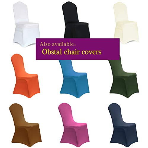 Obstal 6ft Stretch Spandex Table Cover for Standard Folding Tables - Universal Rectangular Fitted Tablecloth Protector for Party （Champagne, 72 Length x 30 Width x 30 Height Inches）