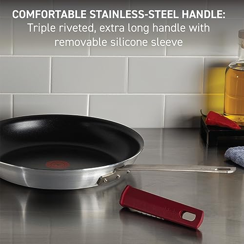 Professional Nonstick Fry Pan - 12 Inch Skillet with Stainless Steel Handle - Oven Safe 400°F