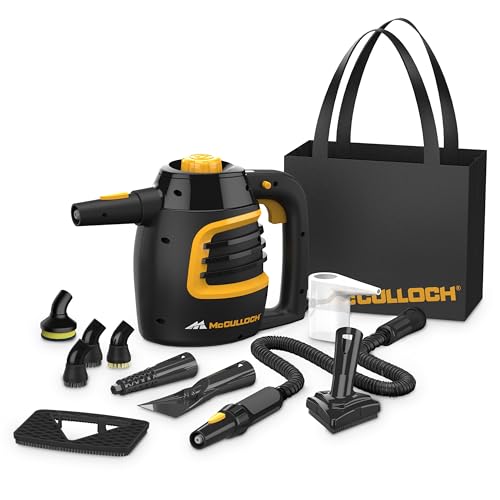 McCulloch MC1230 Handheld Steam Cleaner with 11 Accessories, 10 Min Runtime