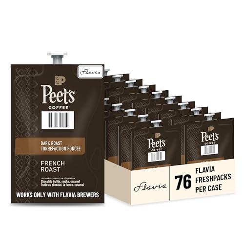 French Roast Coffee Freshpacks for Flavia Brewers - Dark Roast, 76 Pack