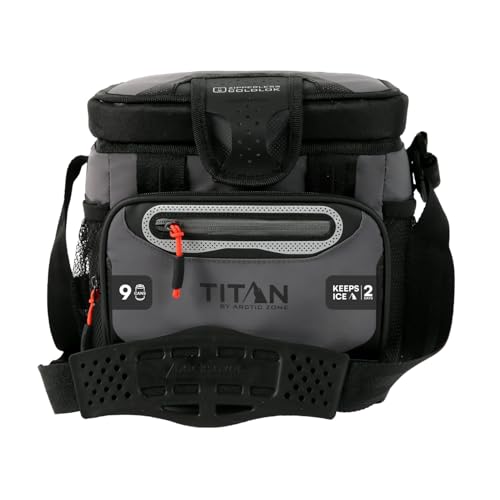 Titan Zipperless HardBody Cooler 9 Can Sharkskin Gray Keeps Ice 2 Days