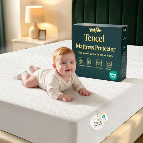 Twin Size Waterproof Tencel Mattress Protector with Cooling Breathable Cover