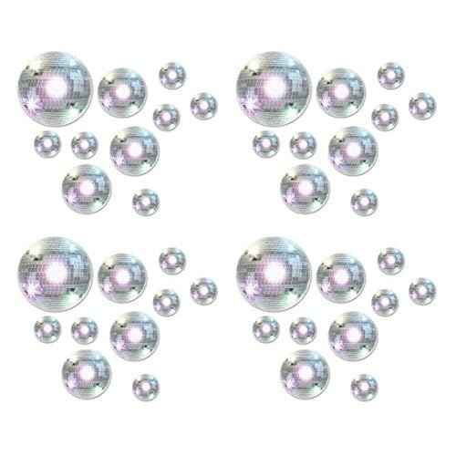 Beistle 40-Piece Disco Ball Cutouts, 70s Themed Party Decorations, Groovy Dance Party Wall Accessories and Retro Decor, Assorted Sizes, 4"-12"