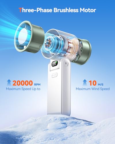 Portable Handheld Fan with Ice Cooler & 20H Battery - Summer Travel & Outdoor Cooling White