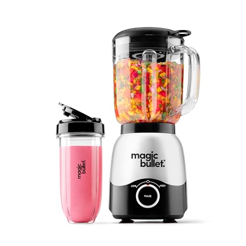 Magic Bullet Combo Blender 600W with 48oz Pitcher & To-Go Cup - Silver