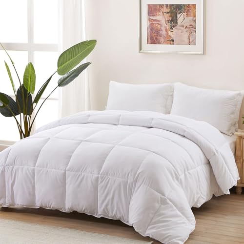 Oversized King Duvet Insert 120x98 400GSM Microfiber Comforter - White