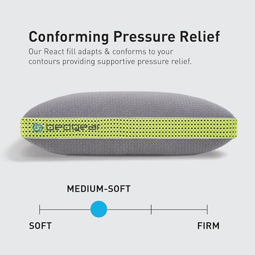 Bedgear Multi-Position Performance Pillow, Medium Soft Cooling Pillow