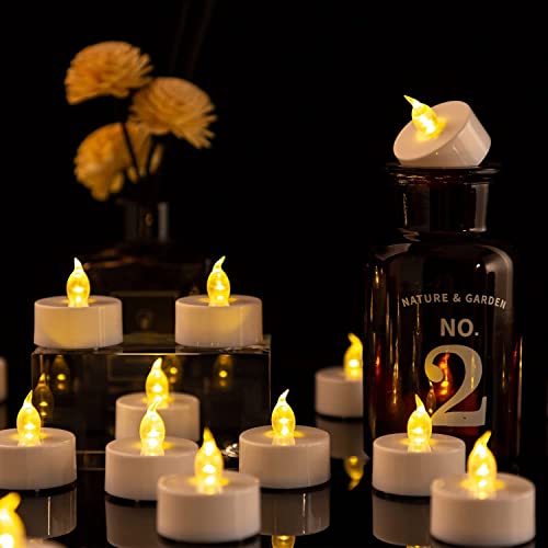150 Pack Flameless LED Tea Lights Candles Flickering Warm Yellow - Long Battery Life