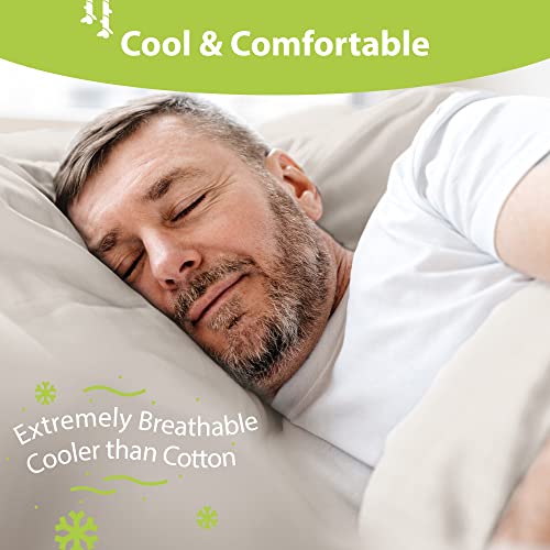 BAMPURE 100% Rayon from Bamboo Sheets King Size - 4pc Cooling