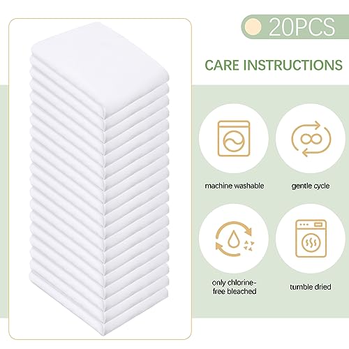 Preboun 20 Pack Fitted Sheets Twin Bulk with Pocket Elastic Corners,