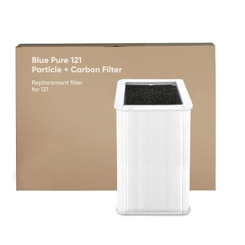 Mbetter 121 Replacement HEPA & Activated Carbon Filter for Blueair Blue Pure 121 - Light White / 1x1x1 Inch