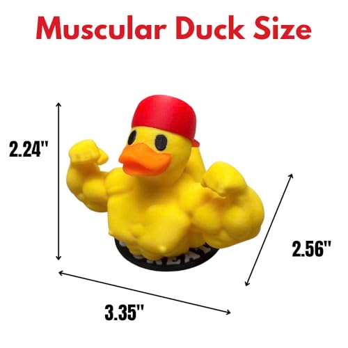 SpeakerMan Flex-mas Display Muscle Duck Christmas Ornament for Jeep Dashboard
