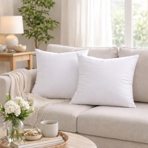 18x18 Inch Throw Pillow Inserts Set of 8 - Square Decorative Cushion Fill - Variation 8