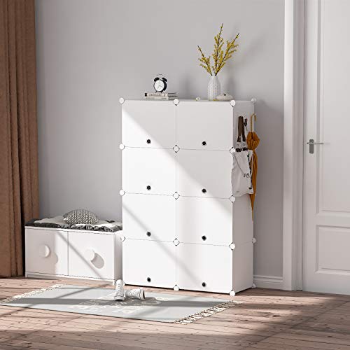 White 24-Pair Modular Shoe Rack Organizer - 6 Tier Closet Storage