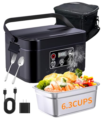 Mangoin Cordless Electric Heated Lunch Box 1.5L Food Warmer Portable Food Container
