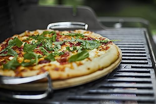 Weber Gourmet BBQ Pizza Stone with Carry Rack 16.7" for Grill & Oven