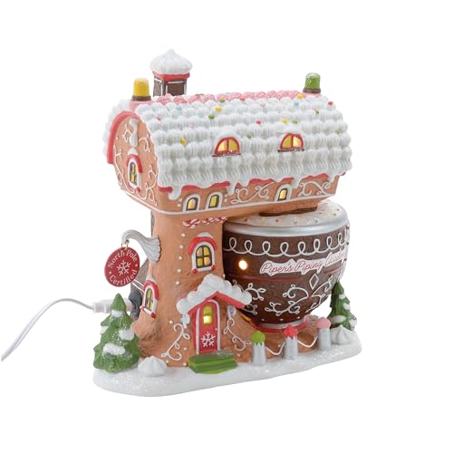 Department 56 North Pole Village Lighted Building with Piping Frosting, 6.5 Inch
