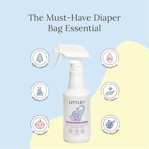 Littley 16 oz Hypochlorous Acid Surface & Toy Cleaner 2 Pack - Alcohol-Free, Gentle & Safe for Baby Surfaces