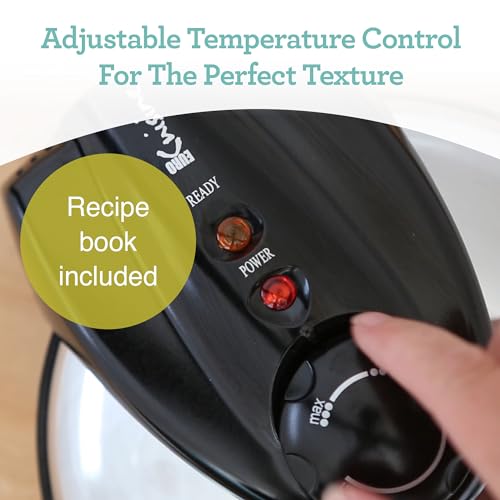 Euro Cuisine Heart Shaped Waffle Maker - 8 Inch Non-Stick, Eco-Friendly, Adjustable Settings
