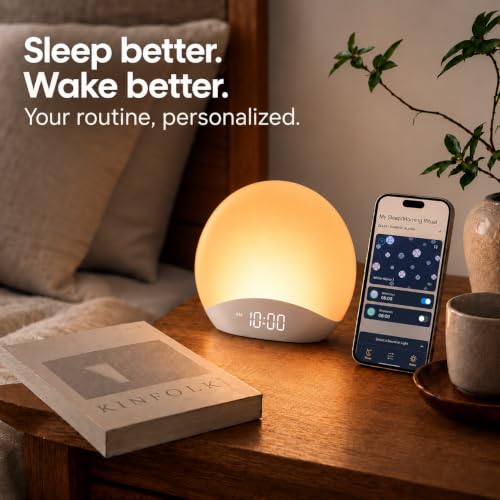 Smart Sunrise Alarm Clock with App Control and White Noise Machine