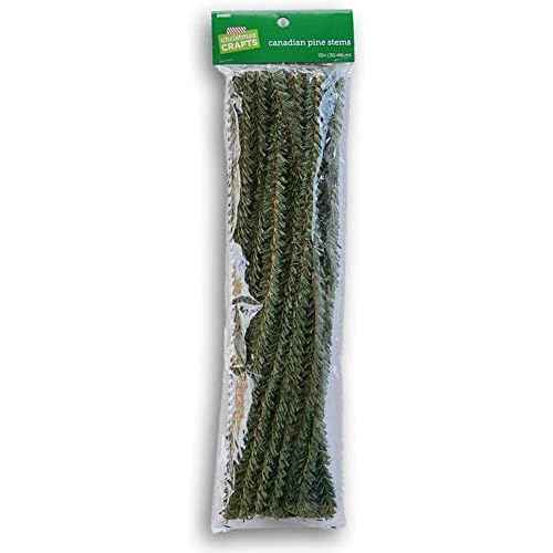 Holiday Christmas Artificial Canadian Pine Stem Garland Ties - 20 Pc (12" Length)