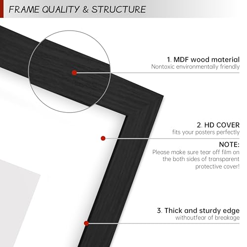 13x19 Wall & Tabletop Picture Frame with Mat and Plexiglass - Horizontal & Vertical Display