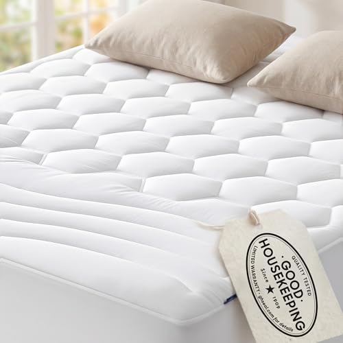 Queen Mattress Pad with Deep Pocket - White, 8-21 Inches Deep