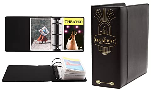 Black/Gold Foil Binder for Theater & Play Program Storage - 30 Sheet Protectors