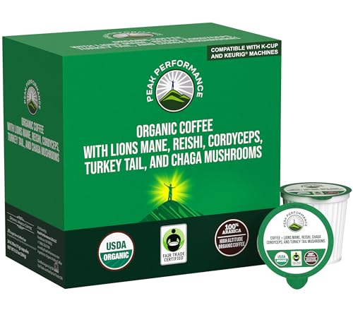 USDA Organic Mushroom Coffee Pods. High Altitude, Low Acid, Smooth