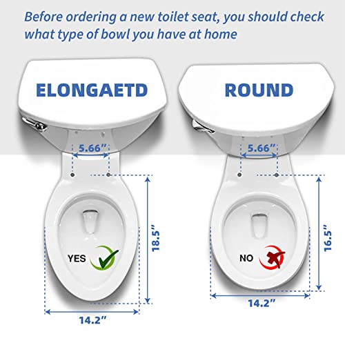 CcBello Commercial Elongated Heavy Duty Open Front Toilet Seat 1-Pack Without Cover