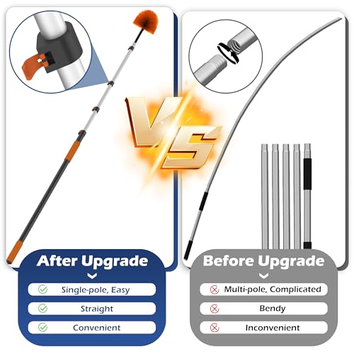 TONYINGO 5-24FT Telescoping Duster Kit with Extension Pole & Window Squeegee