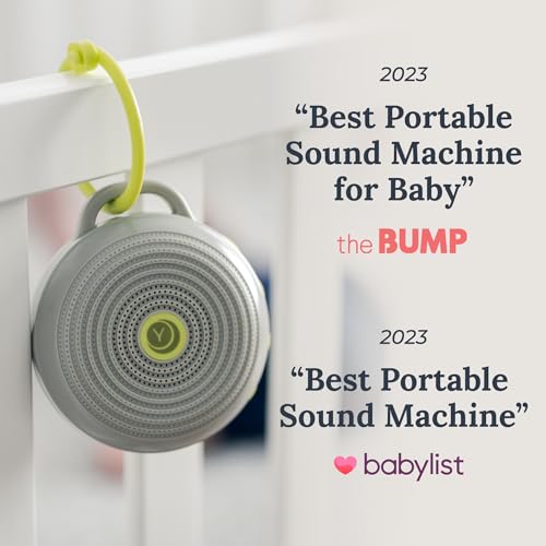 Yogasleep Hushh Portable White Noise Sound Machine for Baby & Sleep Aid - 3 Soothing Sounds, Night Light, Compact & Rechargeable
