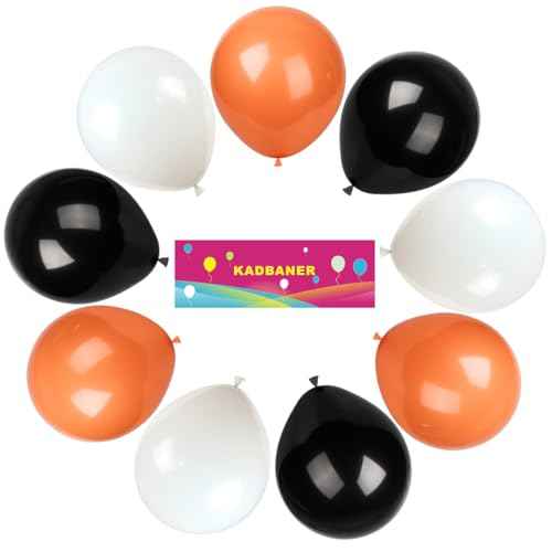 Black White Orange Balloons,100 Pack 12 Inch Latex Balloons,for Wedding Birthday Party Baby Shower Christmas Party Decorations