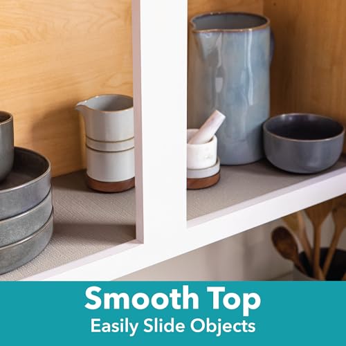 Non Slip Shelf Liner for Cabinets & Drawers - White, 20 in x 6 ft (6 Pack)