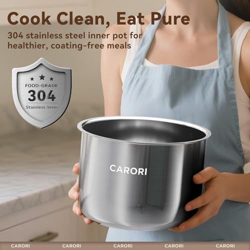 Carori 8 Quart 12-in-1 Electric Pressure Cooker Multi-Cooker with Stainless Steel Pot