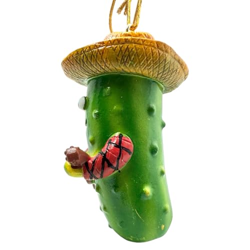 Cowboy Pickle Christmas Ornament Western Country Tree Decoration