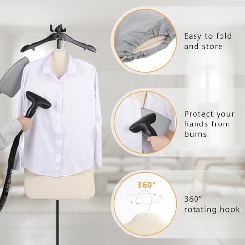 Foldable Steam Board with Ironing Glove and Storage Bag 36" x 16"