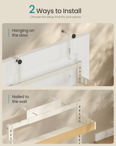 8-Tier Over-the-Door Pantry Organizer with Adjustable Baskets and Anti-Tip Bars