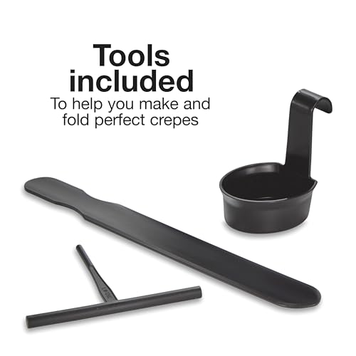 Electric Crepe Maker 13-Inch Nonstick Griddle with Temperature Control and Accessories
