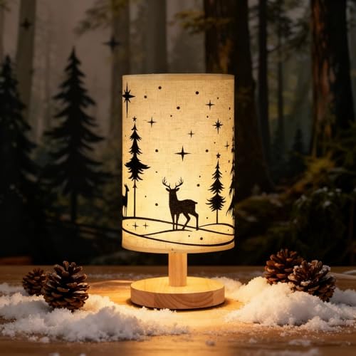 Glooglitter Christmas Lamp Christmas Decor Indoor - 11.6 Inch Rainbow Night Light - Holiday Gift