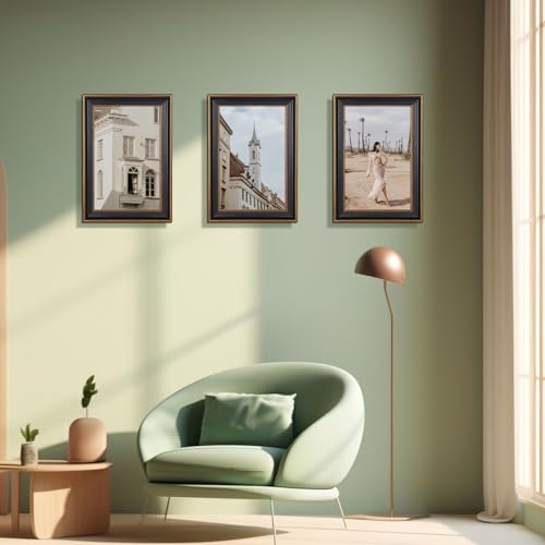 12x18 Ornate Gold & Black Picture Frame with Real Glass - Space Art Deco