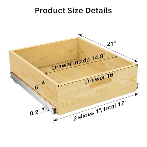 Pull Out Cabinet Organizer, Soft Close Slide Solid Wooden