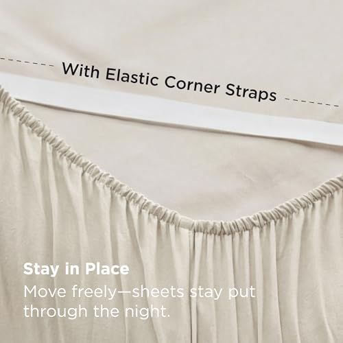 Bedsure Deep Pocket King Sheet Set - 6 Piece Ultra-Soft Linen / King