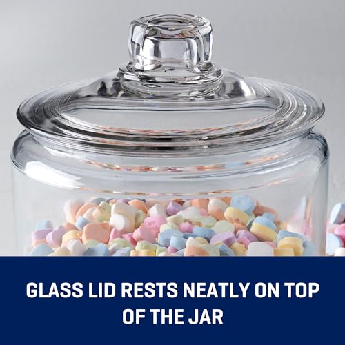 Set of 2 1-Gallon Glass Storage Jars with Lids - Heritage Hill Collection