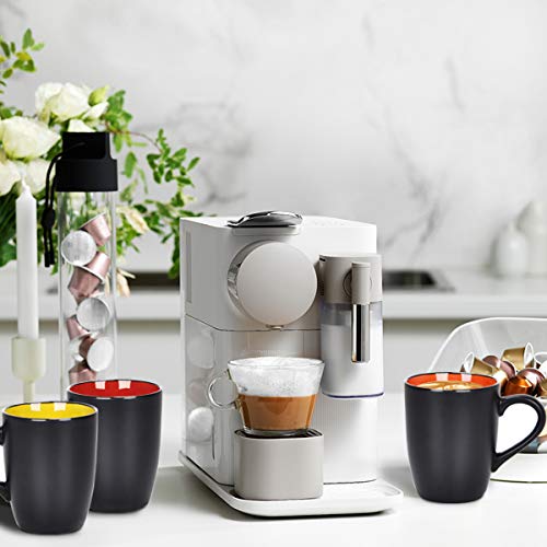Lifecapido 6-Pack 16oz Black Ceramic Mugs – 16 oz Each, Set with Black Exterior, Inner Color Variation Included