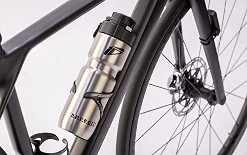 Speedfil Speedflask 21oz Insulated Stainless Steel Cycling Water Bottle with Bounce Back Lid - Silver
