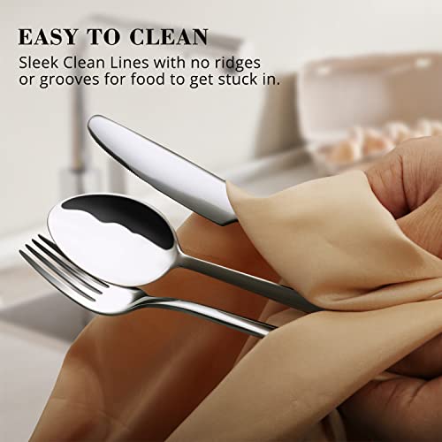 30-Piece Silverware Set for 6 - Stainless Steel Flatware Cutlery - Dishwasher Safe - Variation of THIS listing