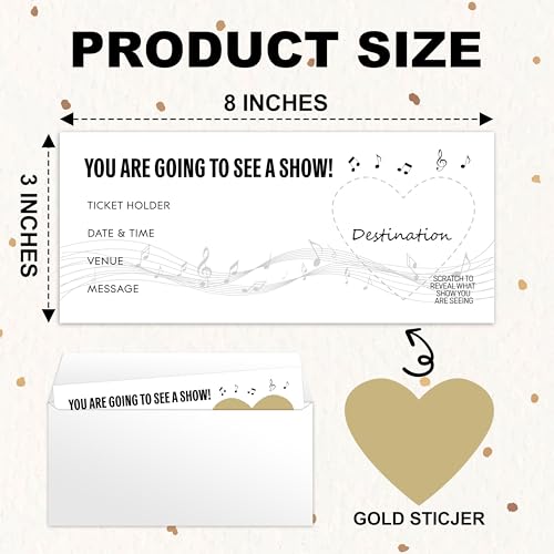 HMJKL Concert Ticket Scratch Reveal Card - Surprise Birthday, Christmas Gift (Variation 2)